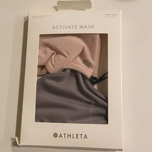 Athleta Soft Pink and gray Activate face mask new never used